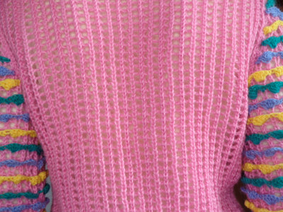 Crochet Striped Cardigan Rainbow - Women’s Knit Sweater