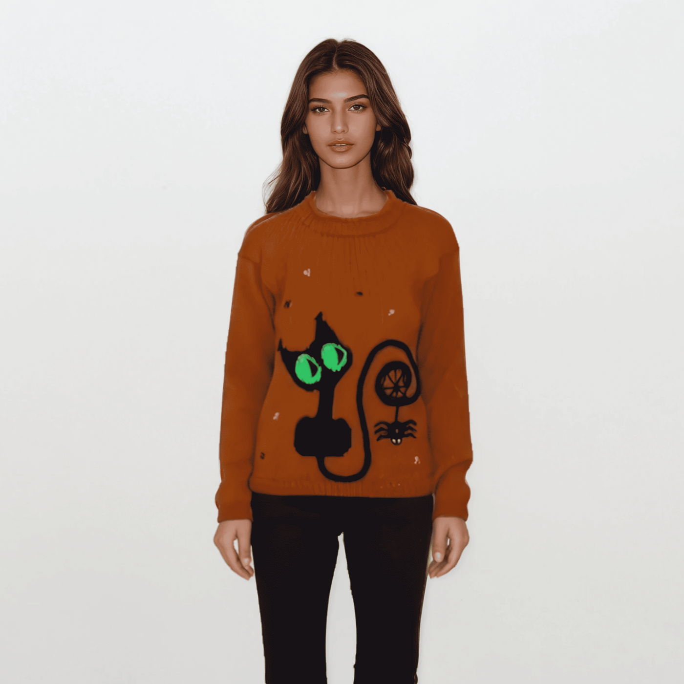 orange fall sweater