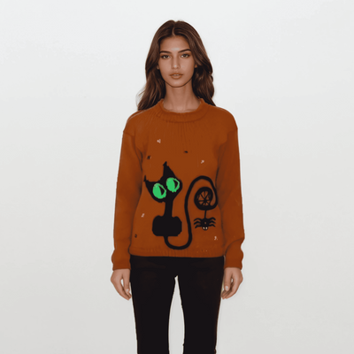 orange fall sweater