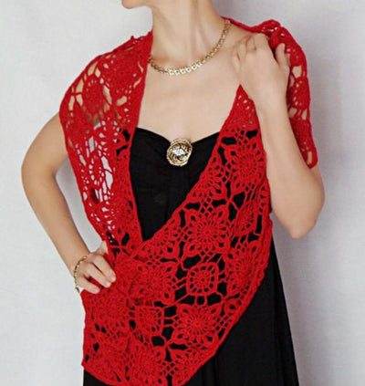 Red Lightweight scarves for women
