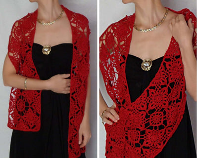 handmade Lace Scarf Crochet