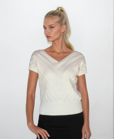 Marilyn Monroe v-neck top replica. Off the shoulder sweater