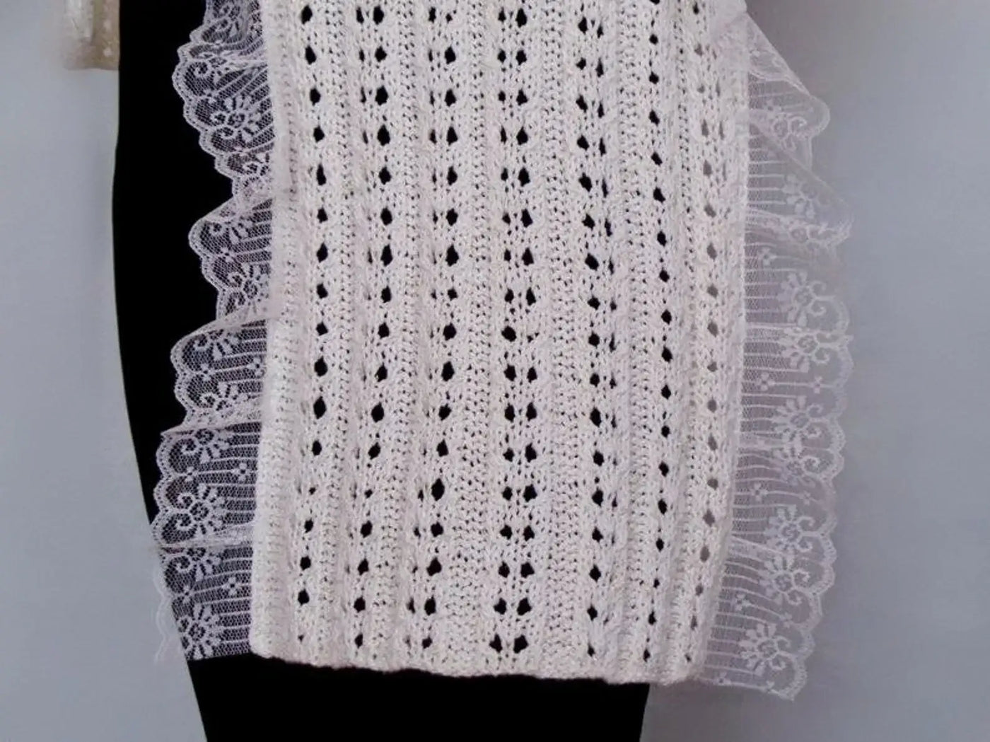 Ruffle Scarf Knit- Ivory Scarf for Wedding-Wedding Guest Wraps