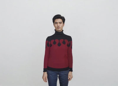 Douma Demon turtleneck blood drippy Doma Second Moon Inspired Anime sweater Manga Japanese replica costume.