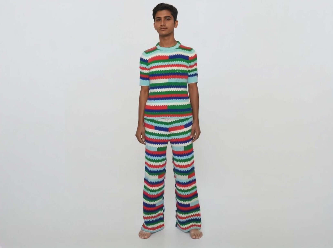 summer outfits men crochet handmade iconic barands clothig