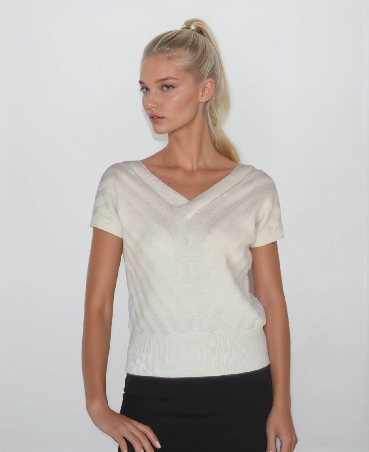 off white marilyn monroe sweater top short sleeve iconic brands clothing