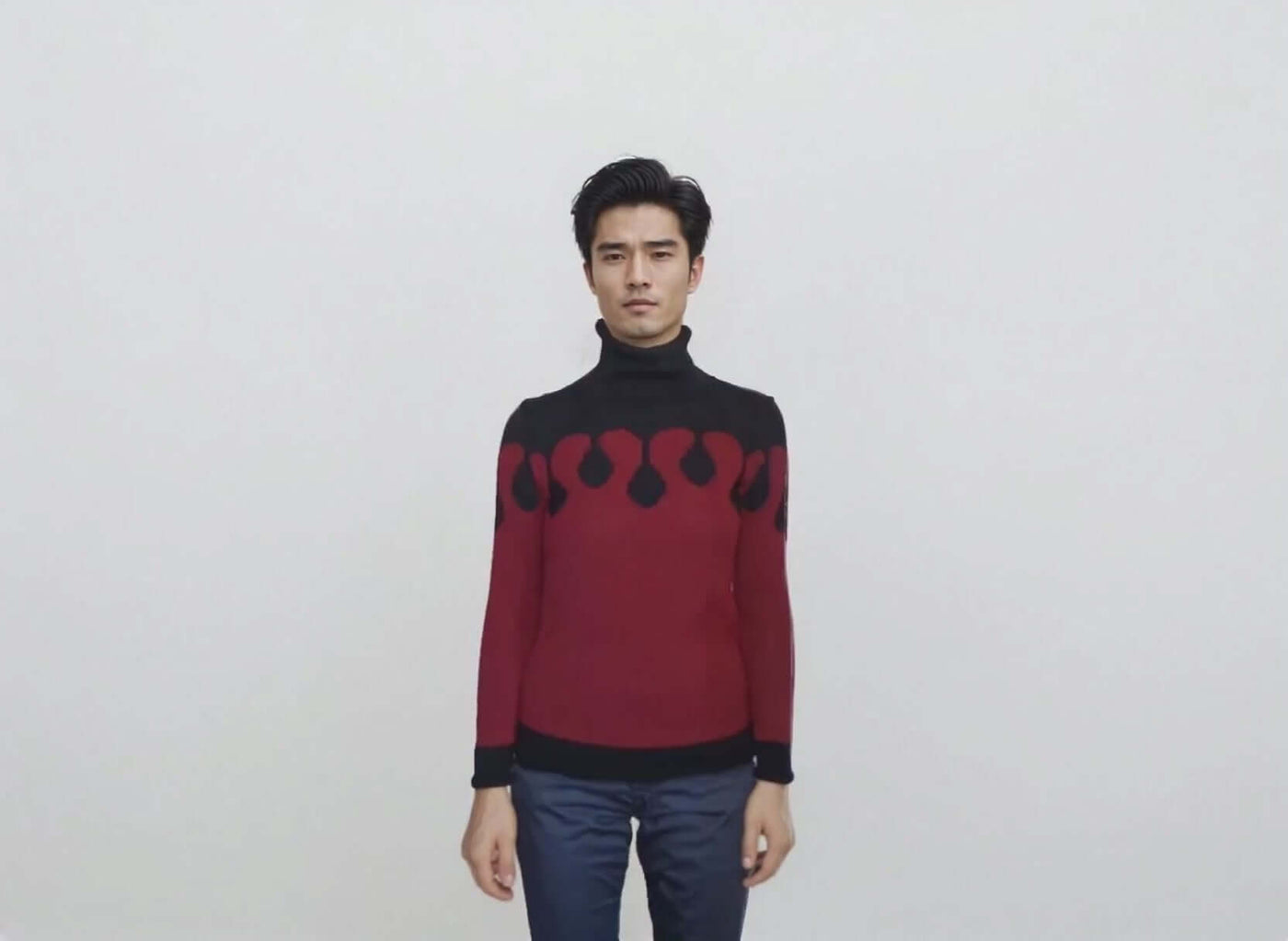 Douma Demon turtleneck blood drippy Doma Second Moon Inspired Anime sweater Manga Japanese replica costume.
