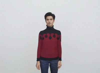 Douma Demon turtleneck blood drippy Doma Second Moon Inspired Anime sweater Manga Japanese replica costume.